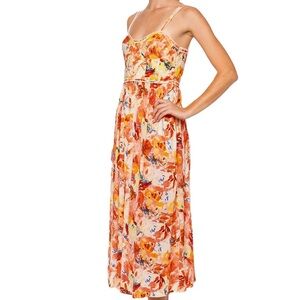 NWT Ulla johnson ELIZA DRESS Floral Spaghetti Strap Maxi Dress